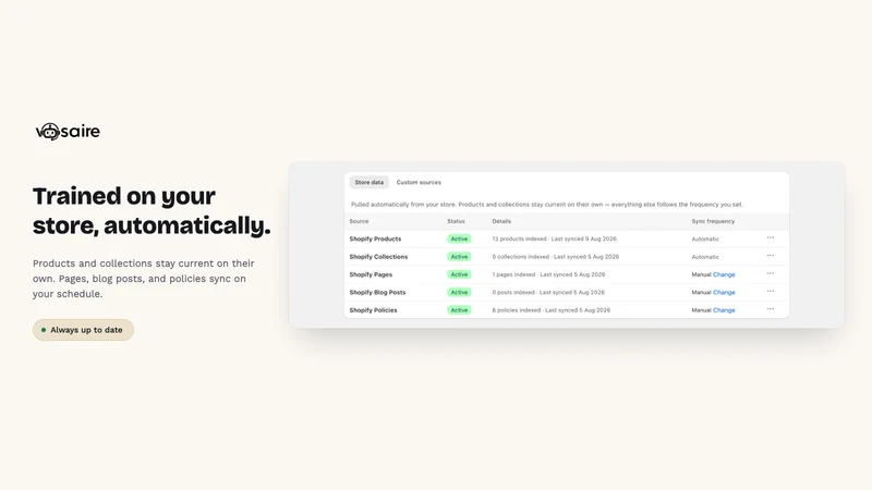 Vosaire: AI Chatbot & Sales