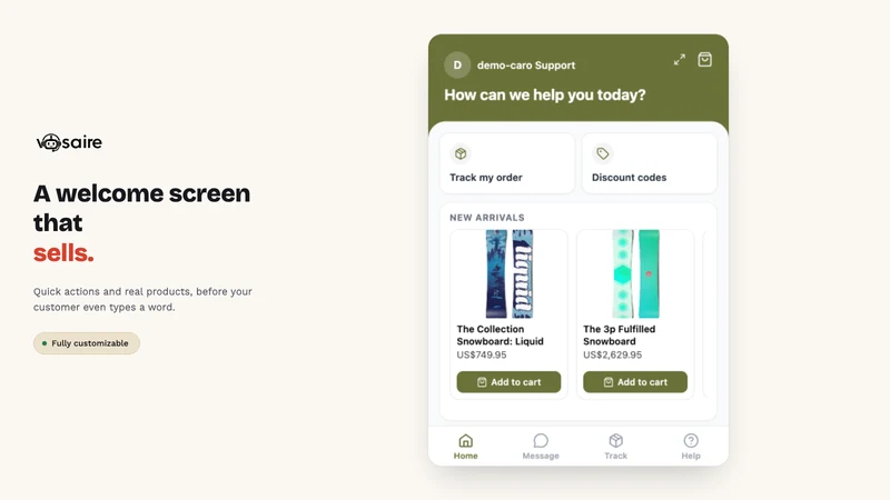Vosaire: AI Chatbot & Sales