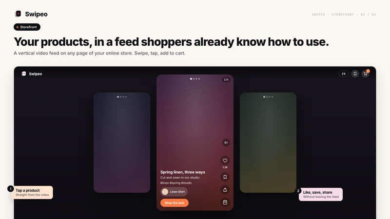 Swipeo: Shoppable Video Reels