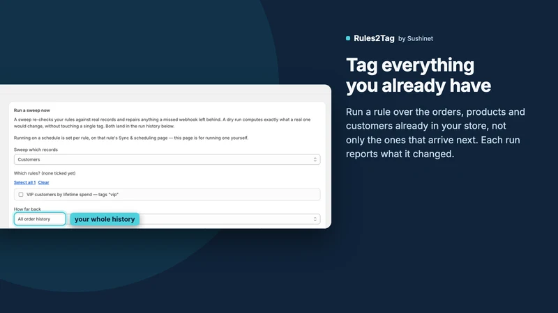 Snet: Rules2tag auto tagging