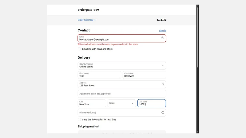 OrderGate ‑ Fraud Blocker