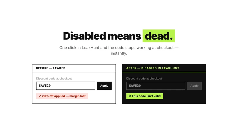 LeakHunt: Stop Discount Leaks