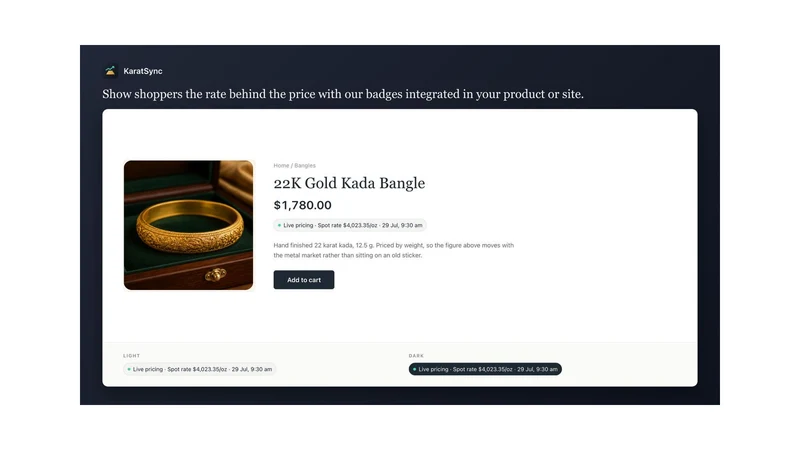 KaratSync: Live Gold Prices
