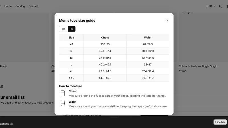 FitKit ‑ Size Charts & Guide