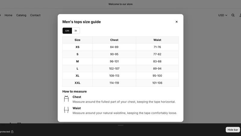 FitKit ‑ Size Charts & Guide