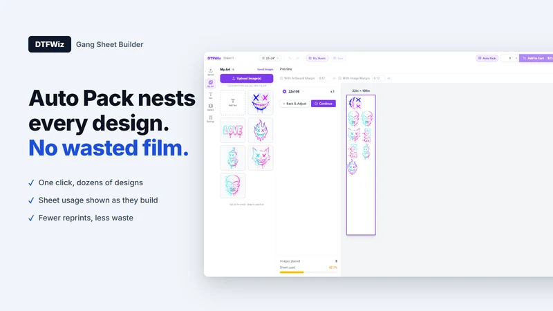 DTFWiz Gang Sheet Builder