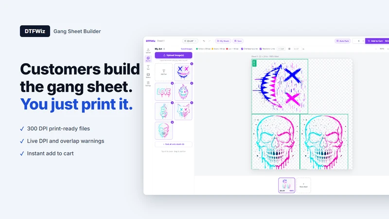 DTFWiz Gang Sheet Builder