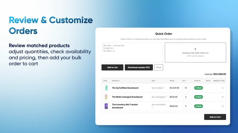 Bulkly: Quick Bulk Order