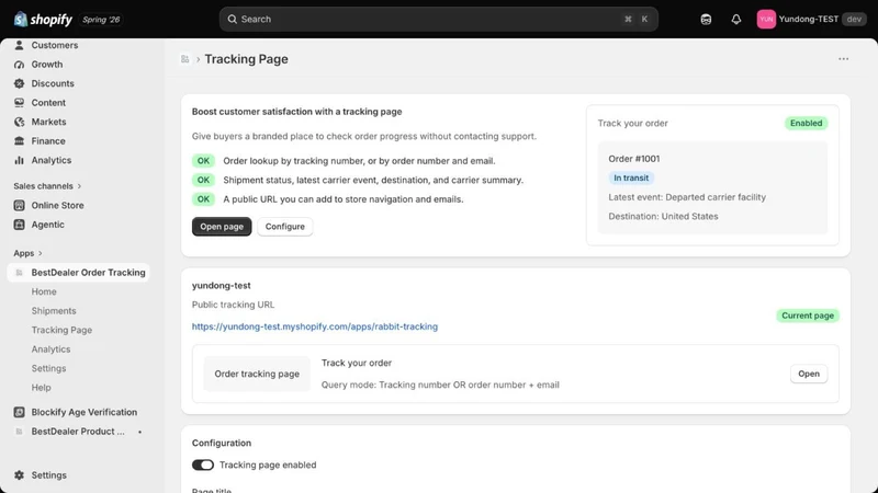 BestDealer Order Tracking