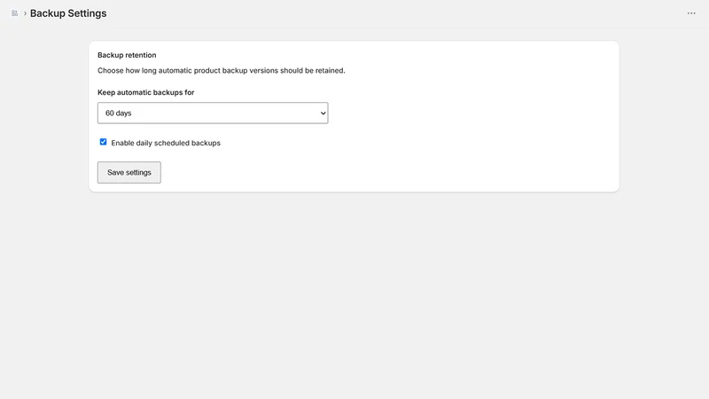 Arthena Product Backup