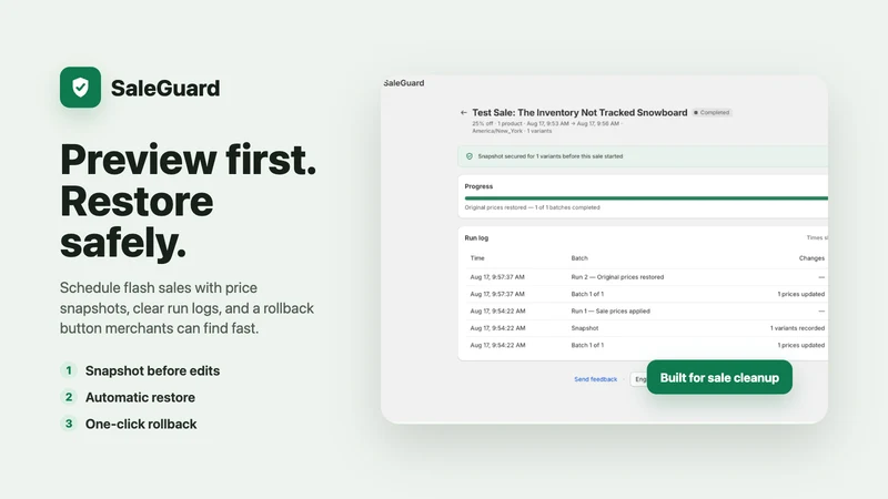 SaleGuard: Bulk Sale Scheduler