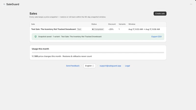 SaleGuard: Bulk Sale Scheduler