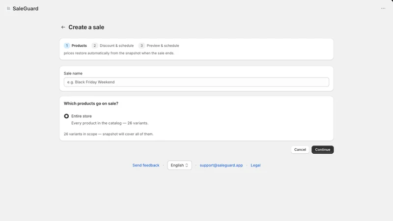 SaleGuard: Bulk Sale Scheduler