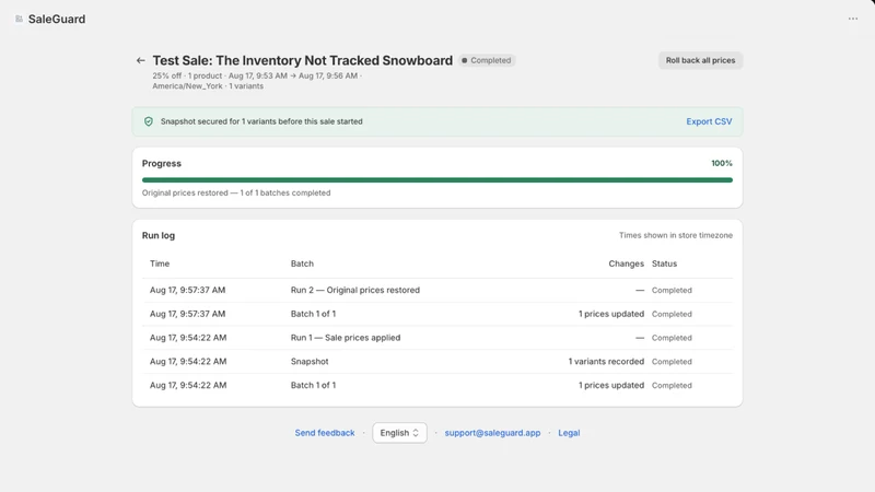 SaleGuard: Bulk Sale Scheduler
