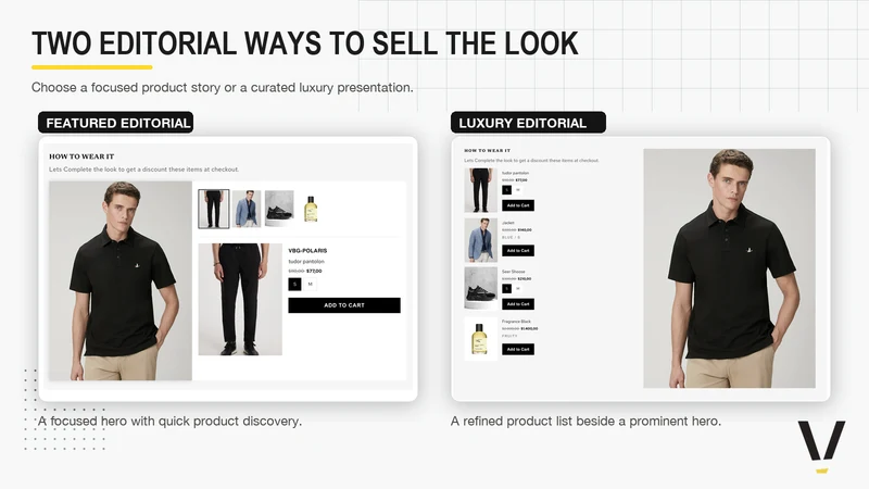 Vebigo Lookbook Upsell