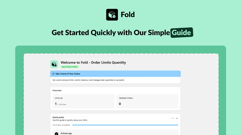 Fold ‑ Order Limits Quantity