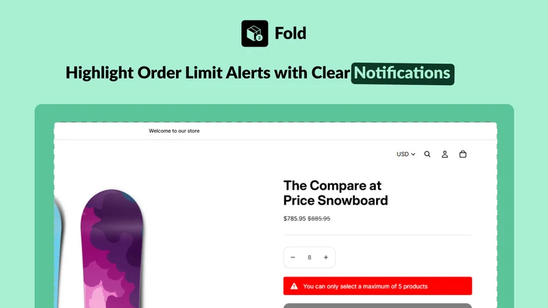 Fold ‑ Order Limits Quantity