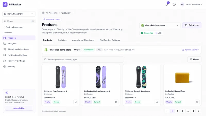 DMRocket: WhatsApp & Email
