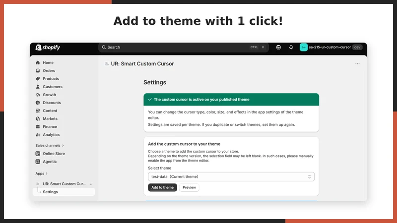 UR: Smart Custom Cursor
