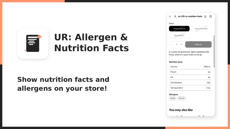UR: Allergen & Nutrition Facts