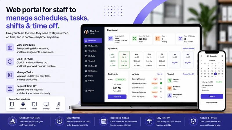 Trubuild: POS Staff Clock In