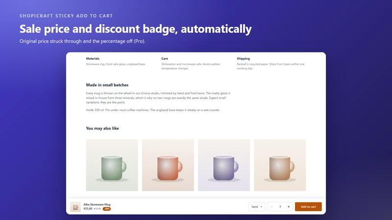Shopicraft Sticky Add to Cart