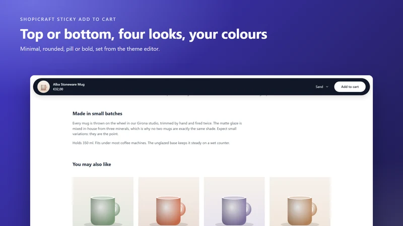 Shopicraft Sticky Add to Cart