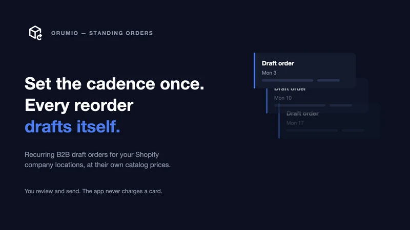 Orumio — Standing Orders
