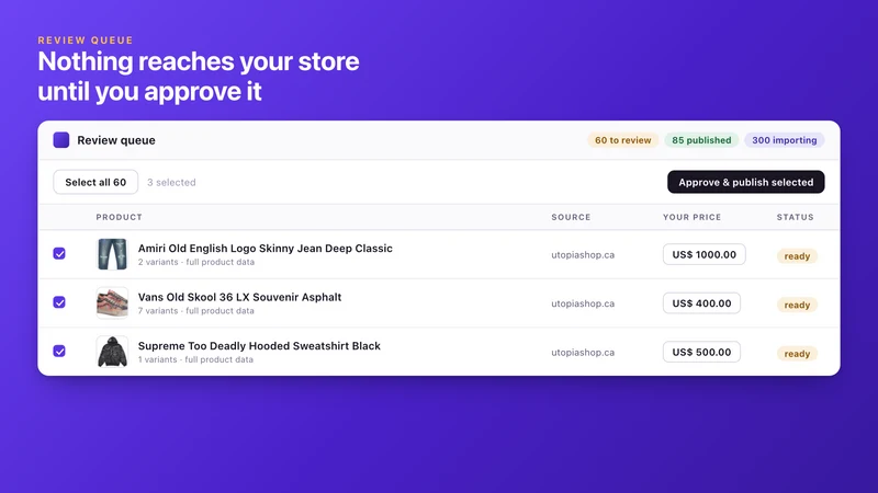 Sourcely+ AI Product Importer