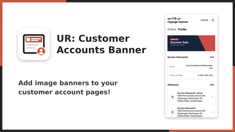 UR: Customer Accounts Banner