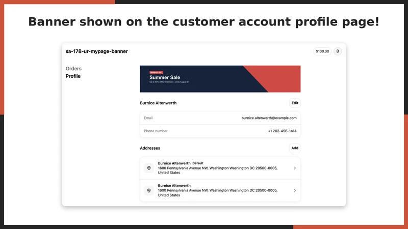 UR: Customer Accounts Banner