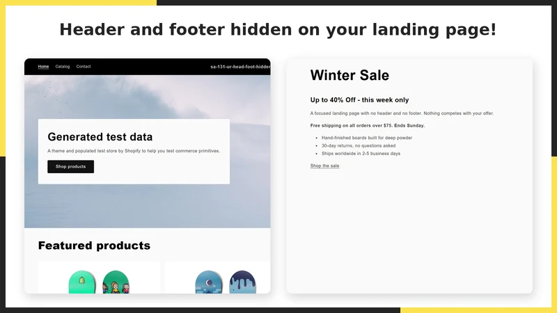 UR: Hide Header＆Footer