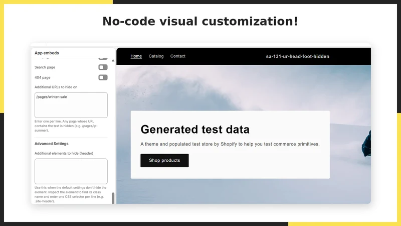 UR: Hide Header＆Footer