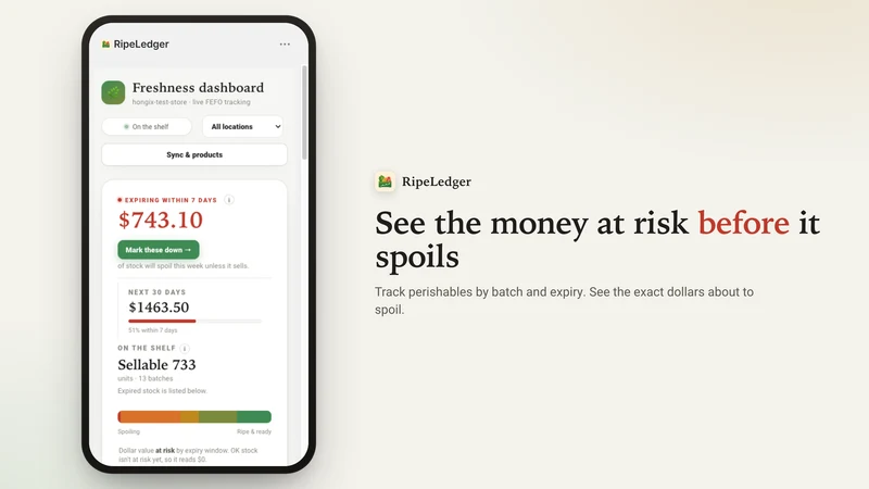 RipeLedger: Expiry & FEFO