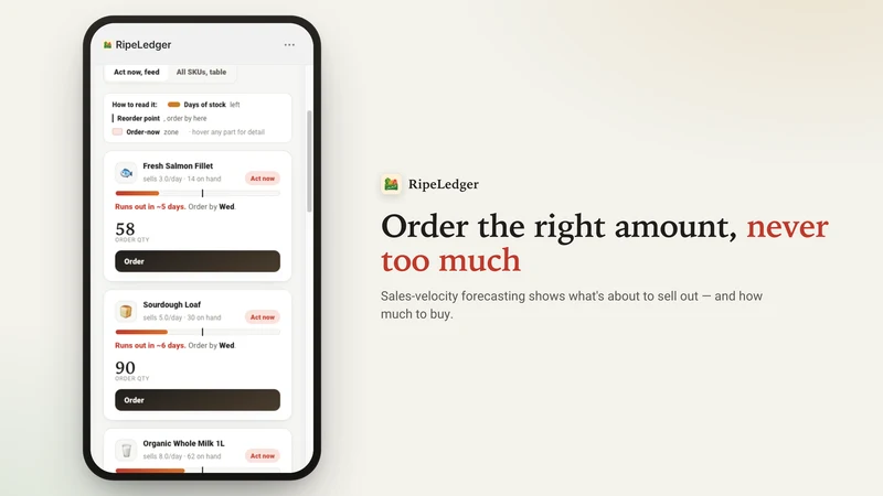 RipeLedger: Expiry & FEFO