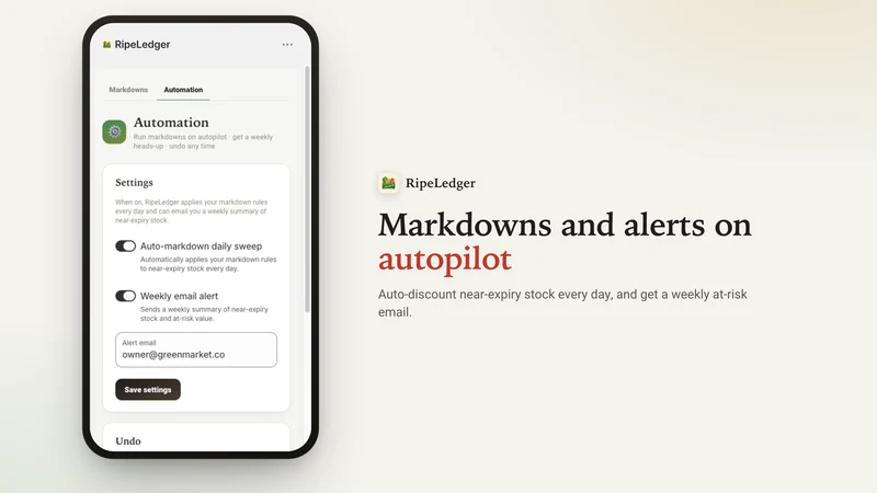 RipeLedger: Expiry & FEFO