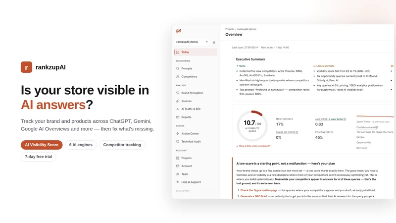 rankzupAI ‑ AI Visibility
