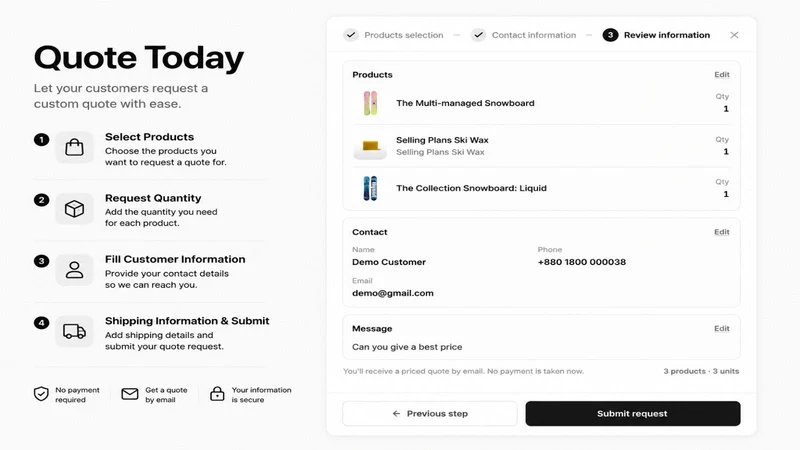 RFQ:Request a Quote,Hide Price