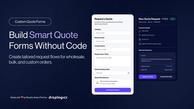 QF: Request Quote & B2B Order