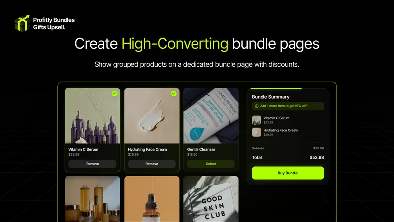 Profitly Bundles & Upsells
