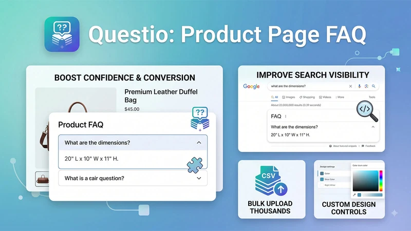 Questio: Product Page FAQ