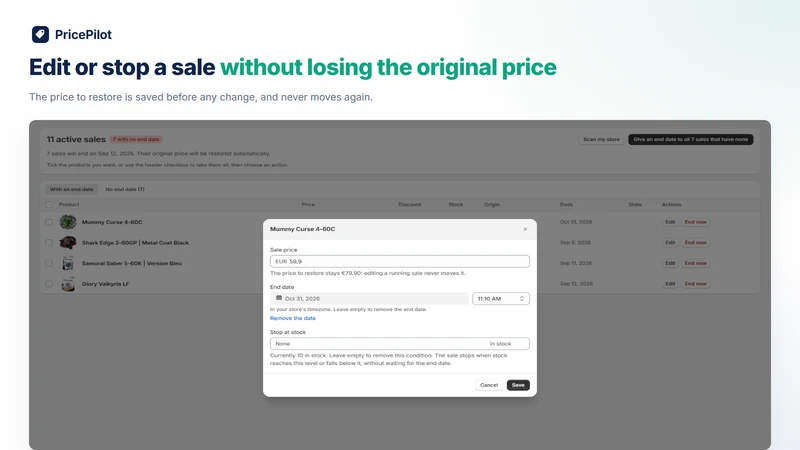 PricePilot: Sale Scheduler