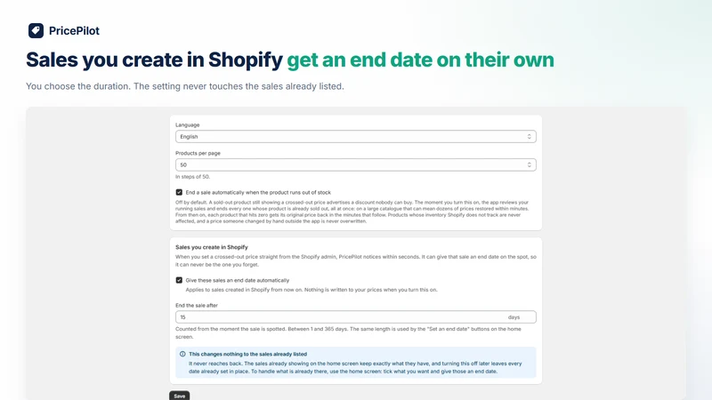 PricePilot: Sale Scheduler