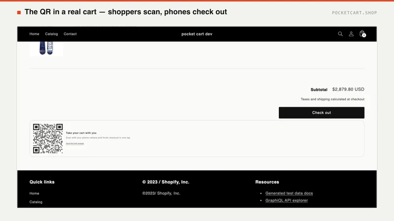 PocketCart: Send Cart to Phone