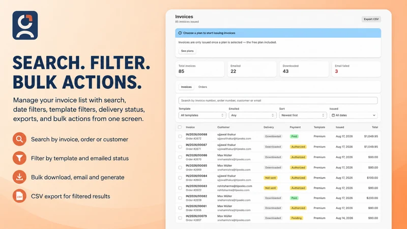 AE: B2B & B2C Order Invoices