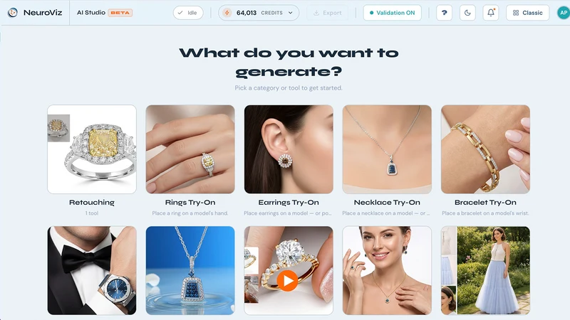 NeuroViz Jewelry AI Retouching