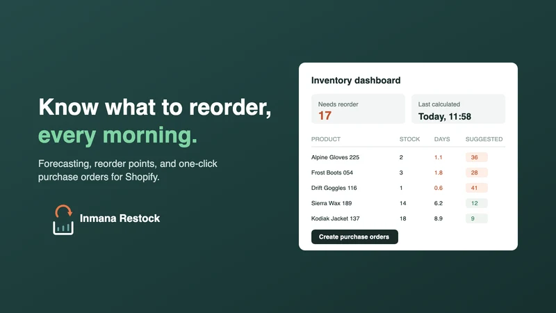 Inmana Restock