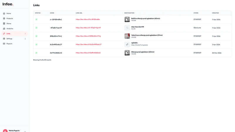Infee Tracking app