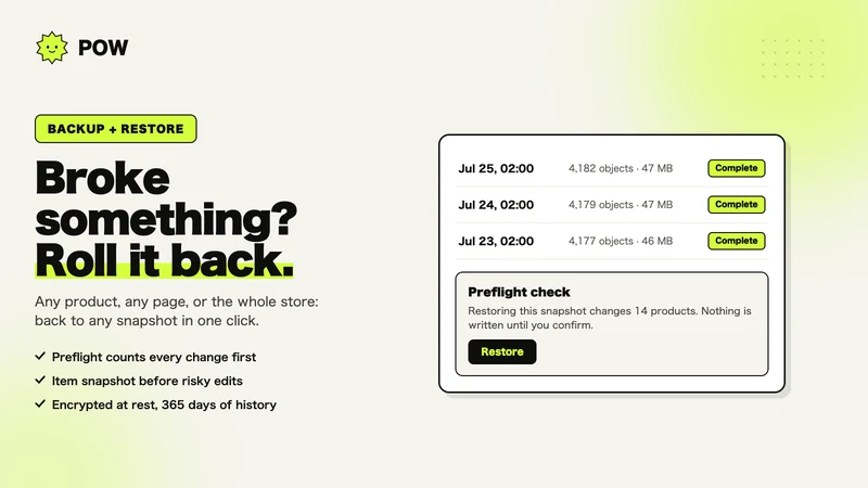 POW Backup Duplicate & Sync