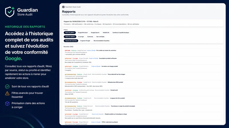Guardian Store Audit